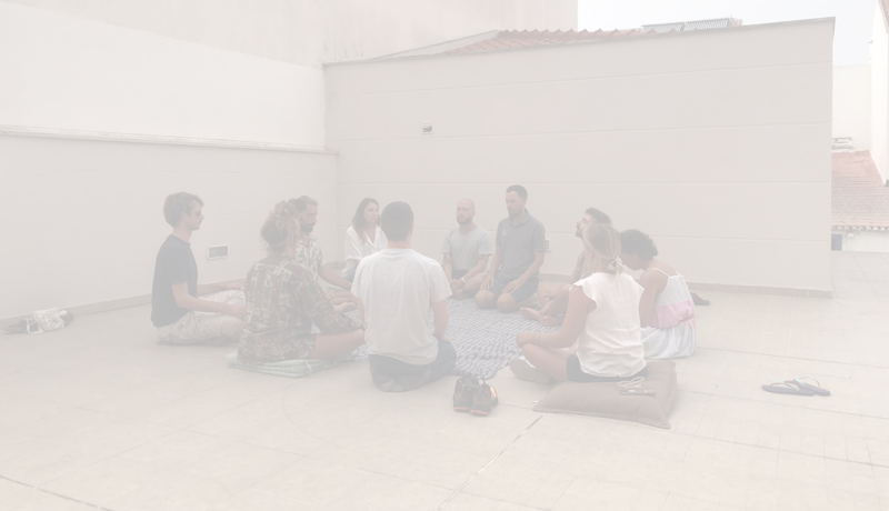 Group of people doing a breathwork session
